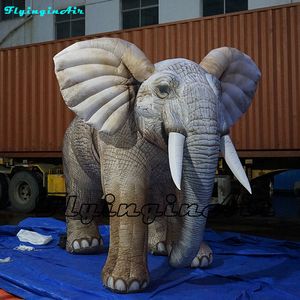 Dostosowany Gigantyczny Park Pokaż Elephant 2m / 5 M Wysokość Parada Nadmuchiwany słoń z dmuchawą na imprezę / ulicę