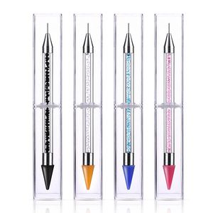 Dual-ended Nail Dotting Pen Crystal Beads Handle Rhinestone Studs Picker Wax Pencil Manicure Glitter Powder Nail Art Tools