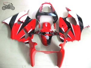 Injektion Bodywork Fairings för Kawasaki Ninja ZX6R 636 2000 2001 2002 Red Black Motorcycle Fairing Kits ZX-6R 00 01 02 ZX 6R