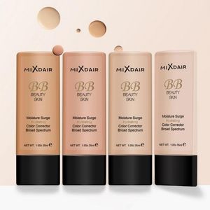 MIXDAIR 4 Farben Gesichtsgrundierungscreme Make-up-Basis Natürliche, vollständig abdeckende Grundierungsflüssigkeit Feuchtigkeitsspendende BB-Creme Whitening Concealer DHL