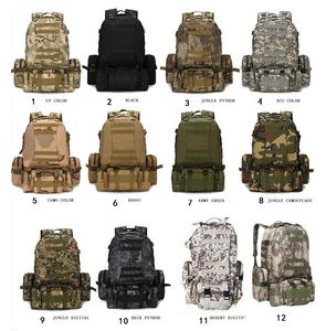 Camouflage Outdoor Camping Vandring Trekking Travel Ryggsäck High Capacity Men Camping Resa Axelväskor Taktiska Camo Packs