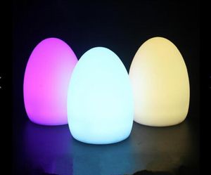 LED Laddar Barlampa Kreativ bordslampa KTV Bar Egg-formad fjärruppladdningsbart ljus Nattljus Färgglada Tillbehör KTV
