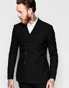 Popular trespassado Groomsmen Notch lapela do noivo smoking Homens ternos de casamento / Prom melhor homem Blazer (Jacket + Pantst + Tie) 855