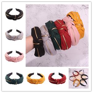 6 Colors Wide-brimmed solid color bow headband taco sales with Phnom Penh foreign trade headbands hair accessories tools free ship 10