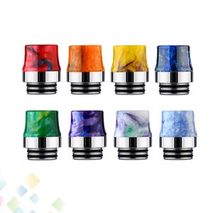 Air Flow Drip Tip 810 Gewinde Epoxidharz SS Wide Bore 16 Loch Airflow Mundstück Fit 810 Raucherzubehör DHL-frei