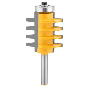 Freeshipping 1pc 1/4" Shank Rail Reversible Finger Joint Glue Router Bit Cone Tenon Woodwork Cutter Power Tools Router Bit 1-3/8