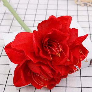 Kaffir Lily Artificial Flower Clivia Cloth Plastic Cement Simulation Flowers Wedding Decorate Blue Red Factory Direct Sales 7 7qh C1