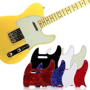 7 renk Standart Boyut Tüf Köpek Tele Telecaster Elektro Gitar Multi Renkler için 3 Kat Beyaz Pickguard 3ply Yaşlı pearloid Pickguard