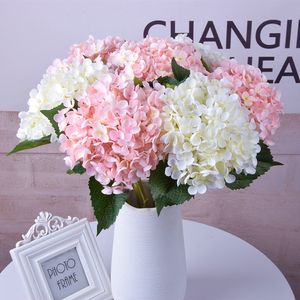 Konstgjorda blommor 1pc hortensia bukett för heminredning blomma arrangemang bröllopsfest dekor dlh131