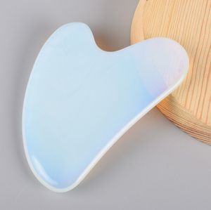 Opal Gua Sha Board for Facial Skincare 100% Natural Healing Stone GuaSha Tools for Anti-Aging Anti-Wrinkles