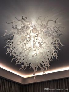 コンテンポラリー装飾的な吹きムラノクラスシャンデリアシーリングライトLEDフラッシュマウントホテルレストランペンダント照明装飾
