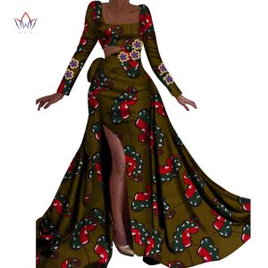 2019 spring new fashion afriac dresses for women Dashiki Lace Patchwork Traditional African Clothing Party Dress WY4474