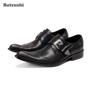 Batzuzhi Scarpe in pelle da uomo di nuova moda Scarpe a punta nere/marroni Scarpe eleganti in pelle da uomo per affari Zapatos Hombre, US6-US12