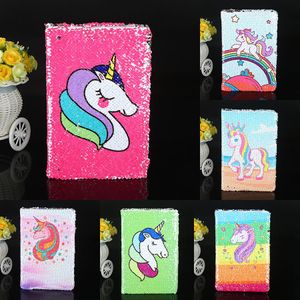 Album sjöjungfru Sequin Cartoon Horse Notebook Fiskskala Anteckningar Fashion Office School Supplies Stationery Present C6687