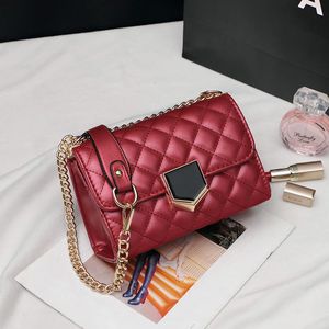 Designer-New Women's Bag Wild Korean Fashion Rhombic Chain Bag 2019 Höst och Winter Ladies Small Square Should Diagonal Package