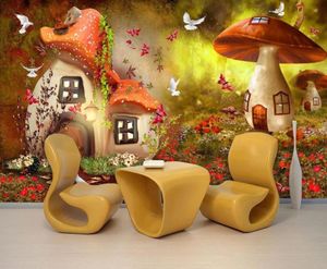 Bellissimi sfondi Paesaggi Fairytale World Mushroom Camera per bambini Carta da parati Muro murale