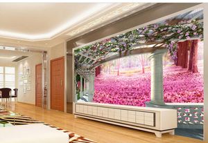 3D Sakura Garden Sala parede HD Superior Interior Wallpaper Detalhes