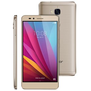 Orijinal Huawei Honor 5X Çal 4G LTE Cep Telefonu MSM8939 Octa Çekirdek 3 GB RAM 16G ROM Android 5.5 inç 13.0MP Parmak İzi Kimlik Akıllı Cep Telefonu