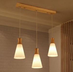Legno Lampada Isola della cucina di pendente della luce Set di 3 Sala da pranzo Hanging lampada da comodino Hanglamp Cucina Light Fixture Luminaire MYY