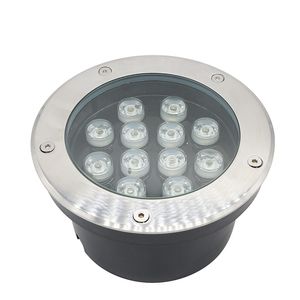 Edison2011 Lampada a LED sotterranea 12W DC12V AC85-265V IP67 Sepolto da incasso a pavimento Percorso a terra Lampada da paesaggio Ingegneria Proiettore di luce