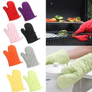 Thick Heat Insulation Microwave Oven Mitts Special Baking Gloves Creative Kitchen Skid Resistance High Temperature Anti Hot 8 Colors