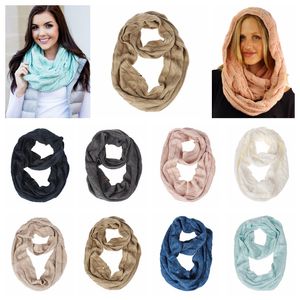 Magic Scarves Women Winter Warm Knit Scarf Woolen Girls Knitted Ring Loop Crochet Scarf Teenagers Neck Scarves Neckerchief 135-175 cm