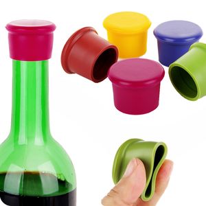 Silikon vin flaska stoppare bar verktyg bevarande vin färskt hålla ölflaska keps champagne stoppare täcker köksdryck