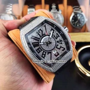 orologio d'avanguardia 2 Style Best Watches Steel Full Diamonds Autoamtic Mens Watch V45 SC DT Rice Diamond Dial Cinturino in pelle da uomo Orologi da polso