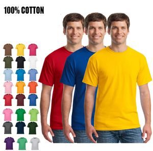 Anpassade multi färger tomma män kläder vanliga bomull T shirt Skräddarsy design10 st drop frakt