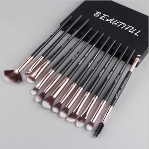 Set di pennelli per trucco Anmor 12 pezzi / lotto Ombretto Blending Eyeliner Pennelli per sopracciglia per ciglia per trucco Pennello per ombretto professionale