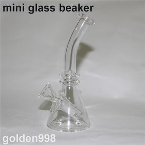 vattenpipor mini bongs glas bong med hink silikon Dab Rigs oljerigg vattenpipor färgglada rök bubblare