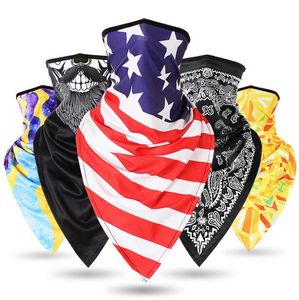 36 Style outdoor sport cycling mask Quick-drying ice silk triangle scarf Hip Hop Bandanas breathable riding fishing windproof sunscreen mask