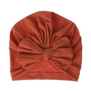 Fashion-Cute Kids Bow Hat Fashion Baby Candy Colors Beanie Mössor Mjuk nyfödd Bowknot Headscen Party Hair Accessorie TTA2011-3