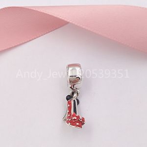 Andy Jewel Authentic 925 Sterling Silver Beads Minie Mouse Shoe Charms Fits European Pandora Style Jewelry Bracelets & Necklace Pand-C9633