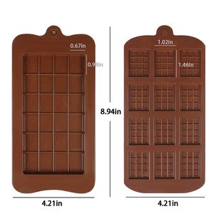 シリコーンチョコレート型、食品を離陸するのが簡単ではない茶色のチョコレートベーキングモールド2本の異なるスタイル
