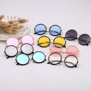 Barn Goggle Girls Round Cute Alloy Solglasögon Hot Fashion Boys Girls Baby Child Classic Retro Lovely Glasses