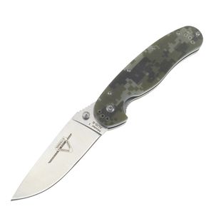 Gratis frakt Ontario Rat Model Tactical Folding Kniv Högkvalitativ Aus Sharp Blade G10 Handtag OEM Camping Survival Knives