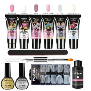 Nail Art Kits Manicure Set Extend Builder Finger Extension UV LED Acrylic Lamp Crystal Jelly