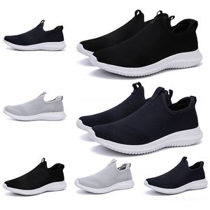 Luxury Fashion women men running shoes black white Navy blue Laceless mens trainers Slip on sports sneakers Homemade brand Made in China