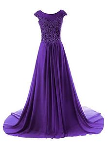 New Arrival Prom Dresses Długie suknie wieczorowe Druhna Dress Szyfonowa Prom Sukienka Rękaw Z Aplikacją i Frezowaniem