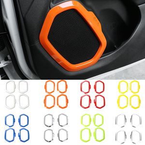 Door Trumpet Sound Speaker Audio Decorative Ring Cover Car Interior Accessories Fit For Jeep Renegade 2015-2016