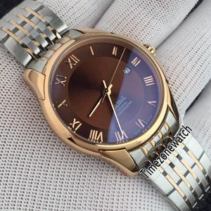 New Drive 424.20.37.20.08.001 Two Tone Rose Gold Brown Dial Miyota 8215 Automatic Mens Watch Stainless Steel Watches Timezonewatch E29b2