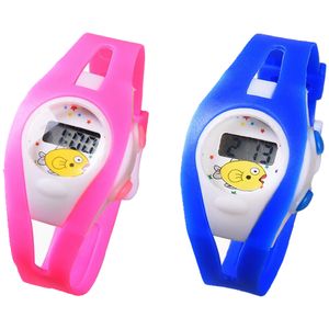 Promotion colorful soft rubber kids children hollow digital watch wholesale boys girls students sport birthday gift watches
