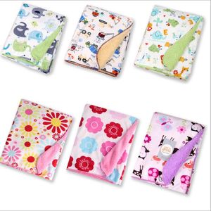 Baby Blankets Cartoon Printed Blanket Plush Fleece Throw Blanket Sherpa Swaddle Bedding Bathing Swaddling Car Casual Toys Blankets C5693