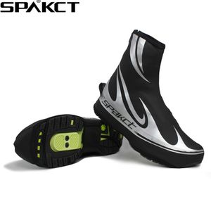 Spakct PRO Cycling Shoes Cover Waterproof Windproof MTB Mountain Bike Thin Fleece Warm Overshoes Protector Shoes Reflective