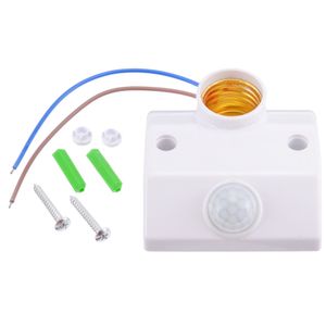 E27 PIR Sensore di movimento a infrarossi Supporto per lampada a LED Base per lampada a LED Presa per portalampada con interruttore a sensore di movimento PIR