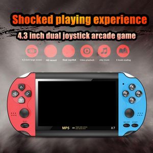 X7 4,3 cala konsola gier wideo MP5 8 GB ROM Podwójny rocker Dual Joystick Arcade Games Handheld Game Player Portable Retro Console 4.3 cala AB