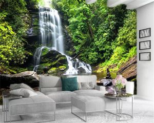Custom 3d Landscape Wallpaper Fantasy Landscape Waterfall Home Decor Living Room Bedroom Wallcovering HD Wallpaper