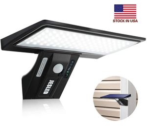 US Stock + 90 Led Solar outdoor motion sensor light 3 modes(Security  Permanent On all night  Smart brightness control )with IP65 Waterproof