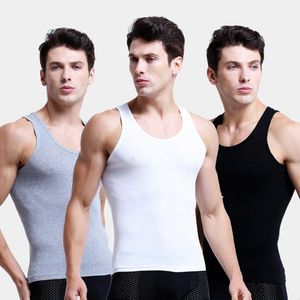 3 pz/lotto Mens Cotone Solido Senza Soluzione di Continuità Biancheria Intima Canotte Abbigliamento Uomo Senza Maniche Canotta Canottiera Comoda Canottiera 3 Colori